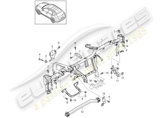 a part diagram from the Porsche Cayenne E2 parts catalogue