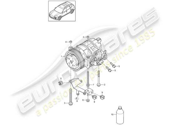 a part diagram from the Porsche Cayenne E2 parts catalogue