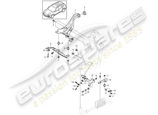 a part diagram from the Porsche Cayenne E2 (2012) parts catalogue