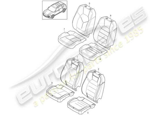 a part diagram from the Porsche Cayenne E2 parts catalogue