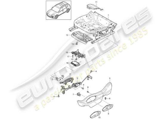a part diagram from the Porsche Cayenne E2 (2012) parts catalogue