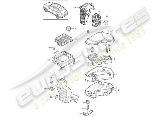 a part diagram from the Porsche Cayenne E2 parts catalogue