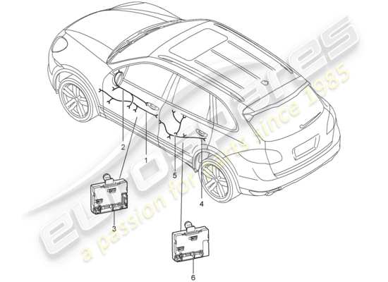 a part diagram from the Porsche Cayenne E2 parts catalogue