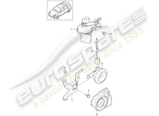 a part diagram from the Porsche Cayenne E2 parts catalogue