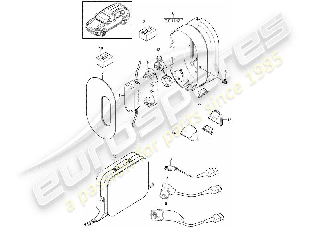 Porsche Cayenne E2 (2013) ELECTRONIC UNIT Part Diagram