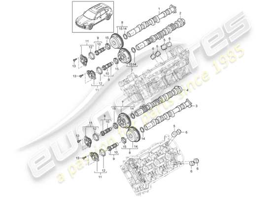 a part diagram from the Porsche Cayenne E2 parts catalogue