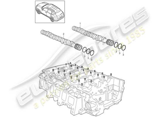 a part diagram from the Porsche Cayenne E2 parts catalogue