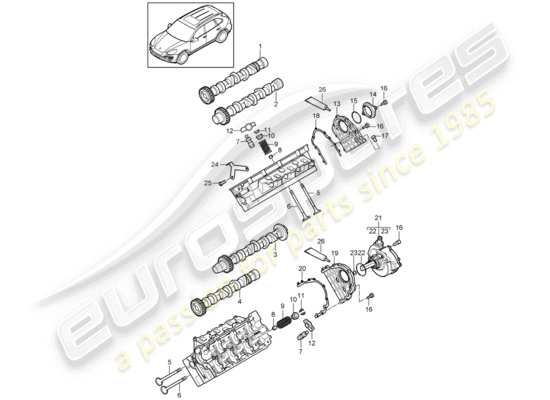 a part diagram from the Porsche Cayenne E2 parts catalogue