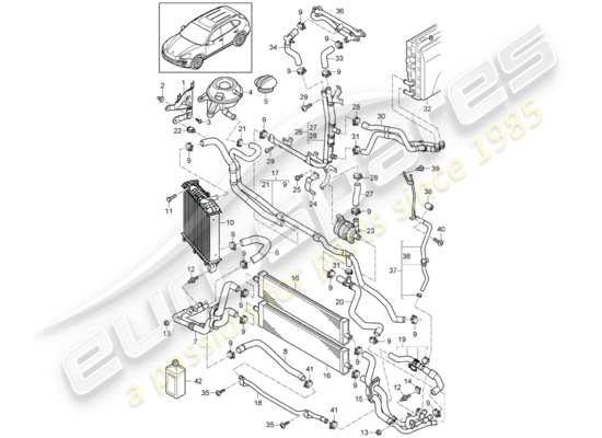 a part diagram from the Porsche Cayenne E2 parts catalogue