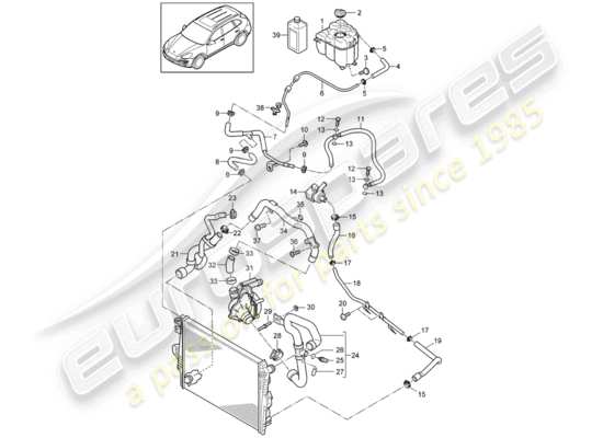 a part diagram from the Porsche Cayenne E2 parts catalogue