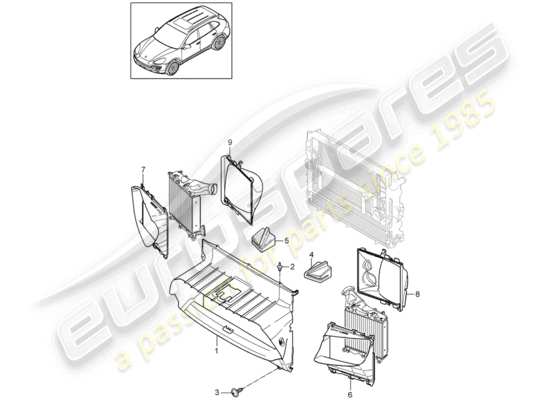 a part diagram from the Porsche Cayenne E2 parts catalogue