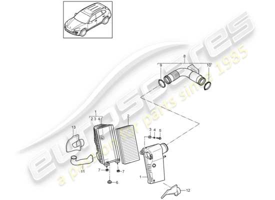 a part diagram from the Porsche Cayenne E2 parts catalogue