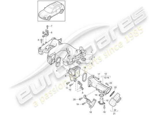 a part diagram from the Porsche Cayenne E2 parts catalogue