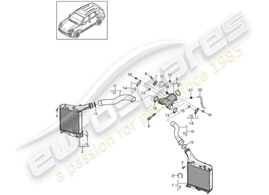 a part diagram from the Porsche Cayenne E2 (2013) parts catalogue