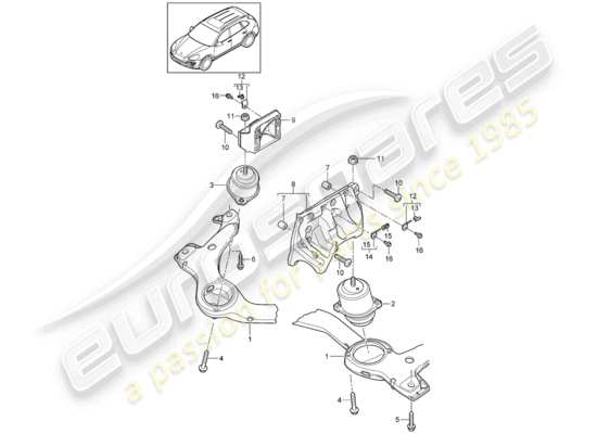 a part diagram from the Porsche Cayenne E2 parts catalogue