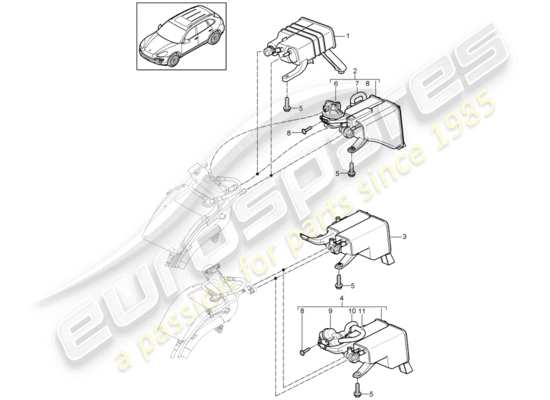 a part diagram from the Porsche Cayenne E2 (2013) parts catalogue