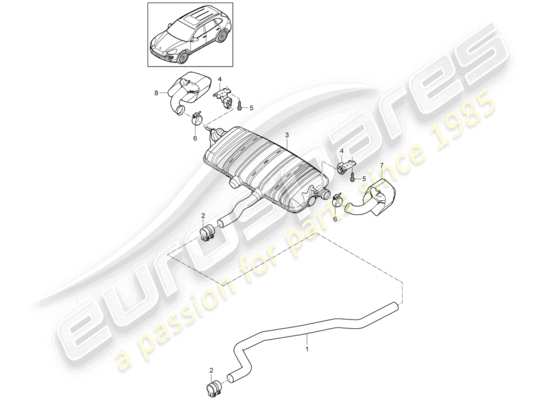 a part diagram from the Porsche Cayenne E2 parts catalogue