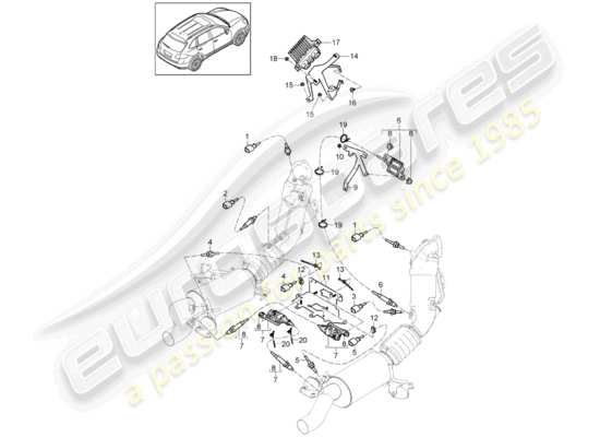 a part diagram from the Porsche Cayenne E2 (2013) parts catalogue