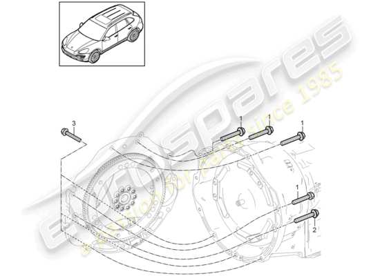 a part diagram from the Porsche Cayenne E2 parts catalogue