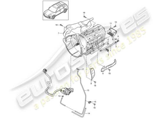 a part diagram from the Porsche Cayenne E2 (2013) parts catalogue