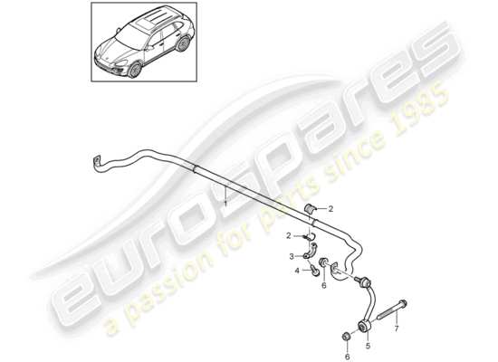 a part diagram from the Porsche Cayenne E2 (2013) parts catalogue