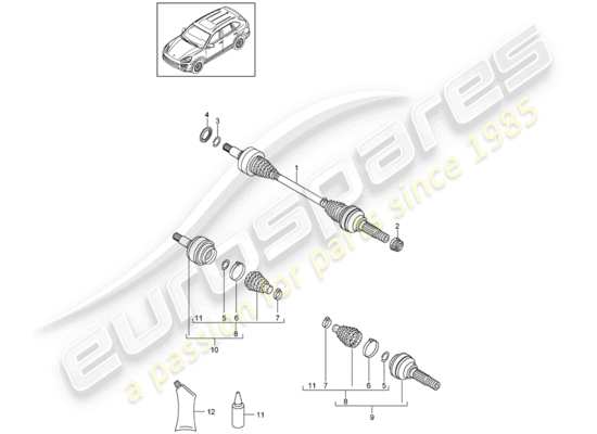 a part diagram from the Porsche Cayenne E2 parts catalogue