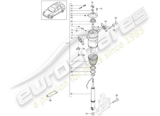 a part diagram from the Porsche Cayenne E2 parts catalogue