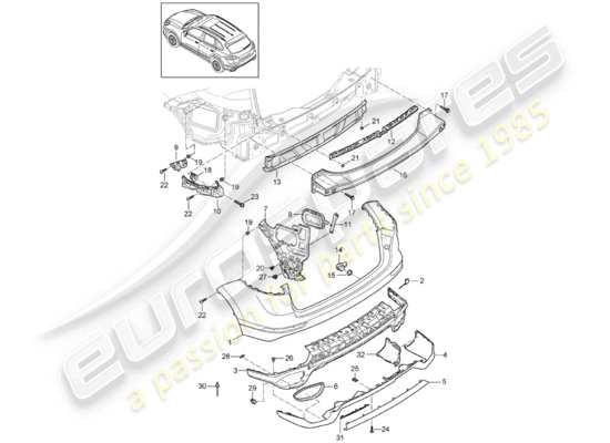 a part diagram from the Porsche Cayenne E2 (2013) parts catalogue