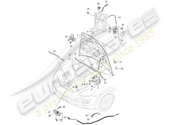 a part diagram from the Porsche Cayenne E2 parts catalogue