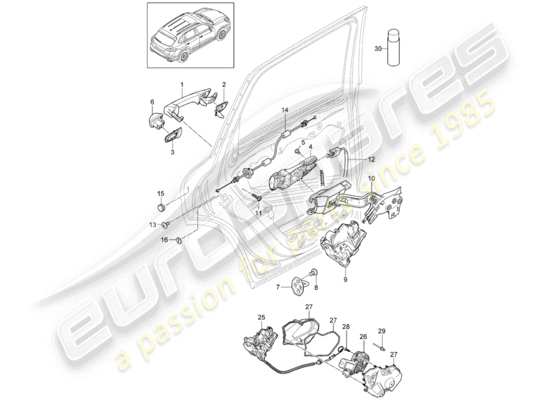 a part diagram from the Porsche Cayenne E2 parts catalogue