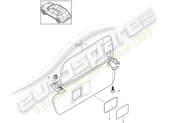 a part diagram from the Porsche Cayenne E2 (2013) parts catalogue