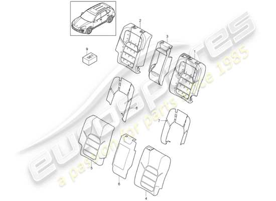 a part diagram from the Porsche Cayenne E2 (2013) parts catalogue