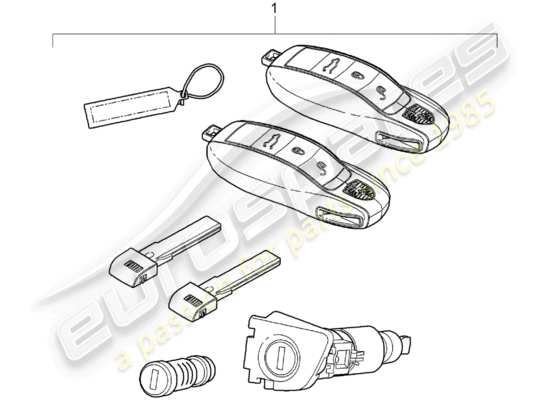 a part diagram from the Porsche Cayenne E2 parts catalogue