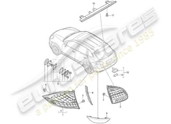 a part diagram from the Porsche Cayenne E2 parts catalogue