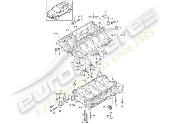 a part diagram from the Porsche Cayenne E2 parts catalogue