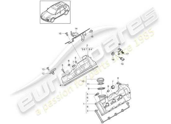 a part diagram from the Porsche Cayenne E2 (2014) parts catalogue