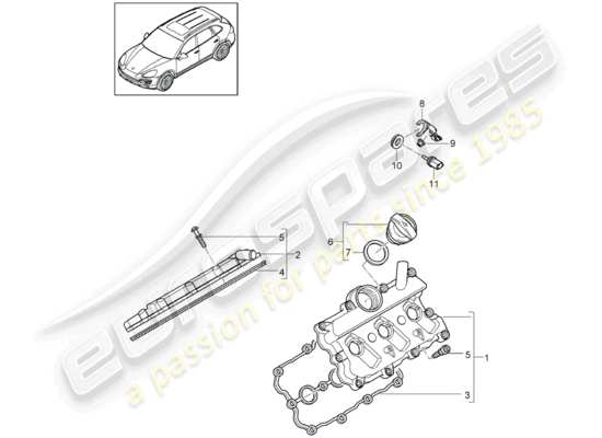 a part diagram from the Porsche Cayenne E2 parts catalogue