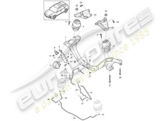 a part diagram from the Porsche Cayenne E2 parts catalogue