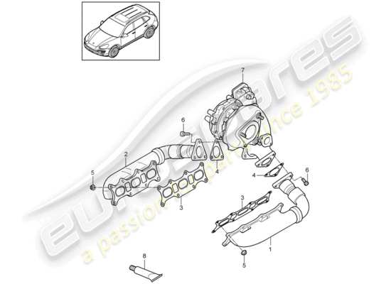 a part diagram from the Porsche Cayenne E2 parts catalogue