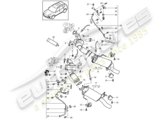 a part diagram from the Porsche Cayenne E2 parts catalogue