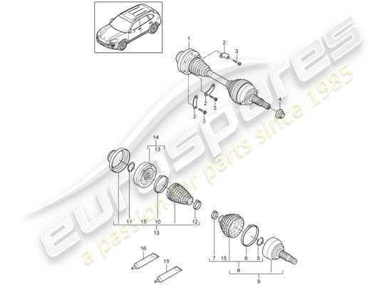 a part diagram from the Porsche Cayenne E2 parts catalogue