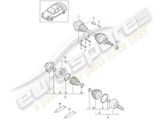 a part diagram from the Porsche Cayenne E2 parts catalogue