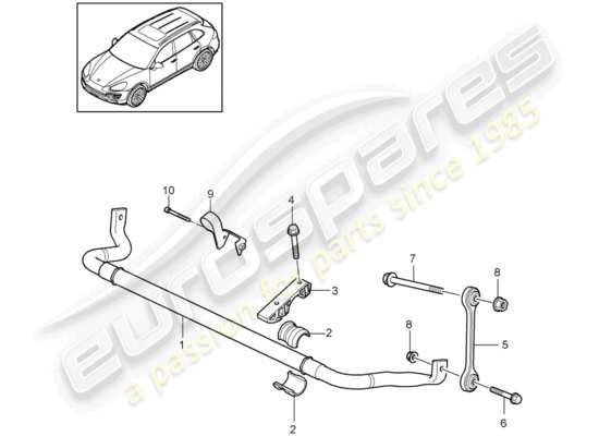 a part diagram from the Porsche Cayenne E2 parts catalogue