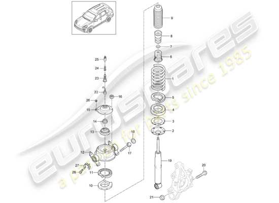 a part diagram from the Porsche Cayenne E2 parts catalogue