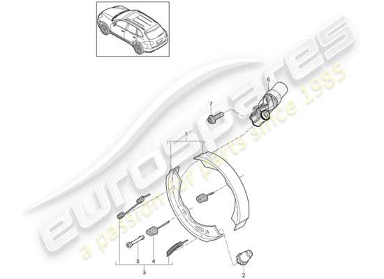 a part diagram from the Porsche Cayenne E2 parts catalogue