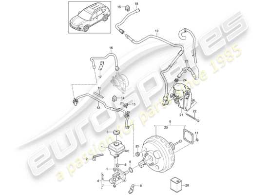 a part diagram from the Porsche Cayenne E2 parts catalogue