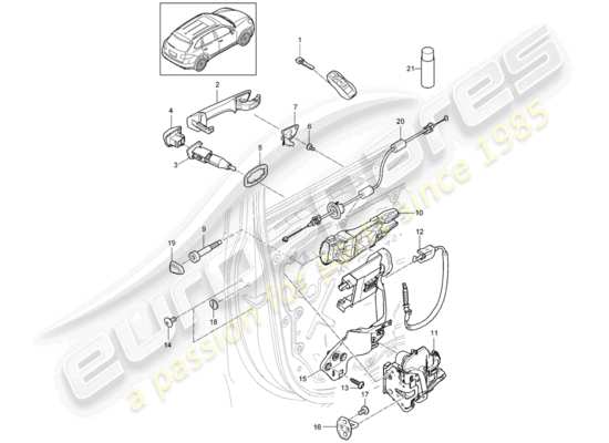 a part diagram from the Porsche Cayenne E2 parts catalogue