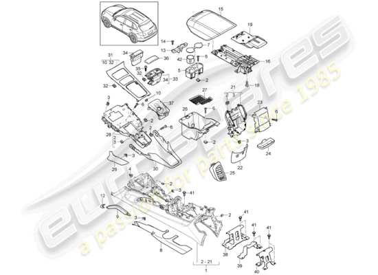 a part diagram from the Porsche Cayenne E2 parts catalogue