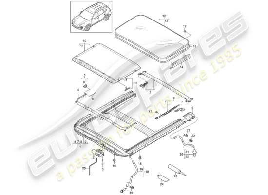 a part diagram from the Porsche Cayenne E2 parts catalogue