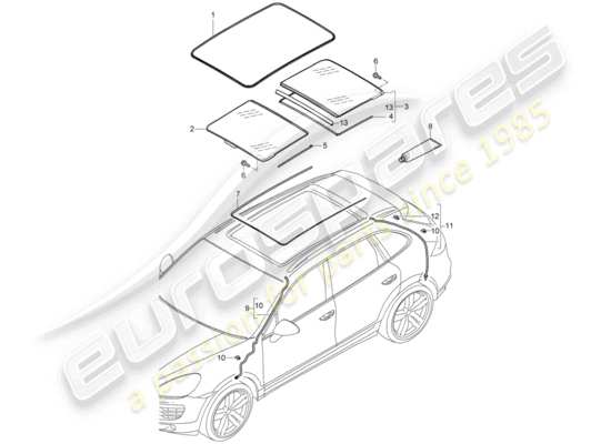 a part diagram from the Porsche Cayenne E2 parts catalogue